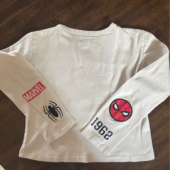 WOMENS MARVEL SPIDER-MAN NY LONG SLEEVE CROP TOP GRAPHIC LOGO HALLOWEEN SIZE MED - Picture 6 of 6
